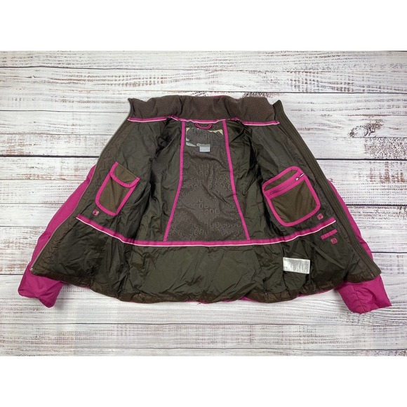 Vtg Y2K Nike Hot Pink Quilted Goose Down Puffer Jacket Coat Sz M - Picture 2 of 7